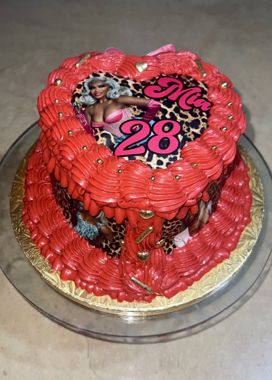 Vintage Cake w/ Edible image