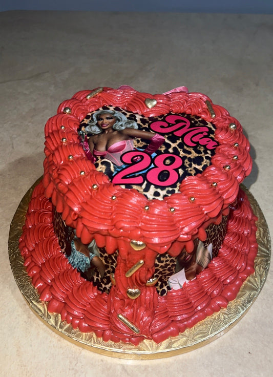 Vintage Cake w/ Edible image